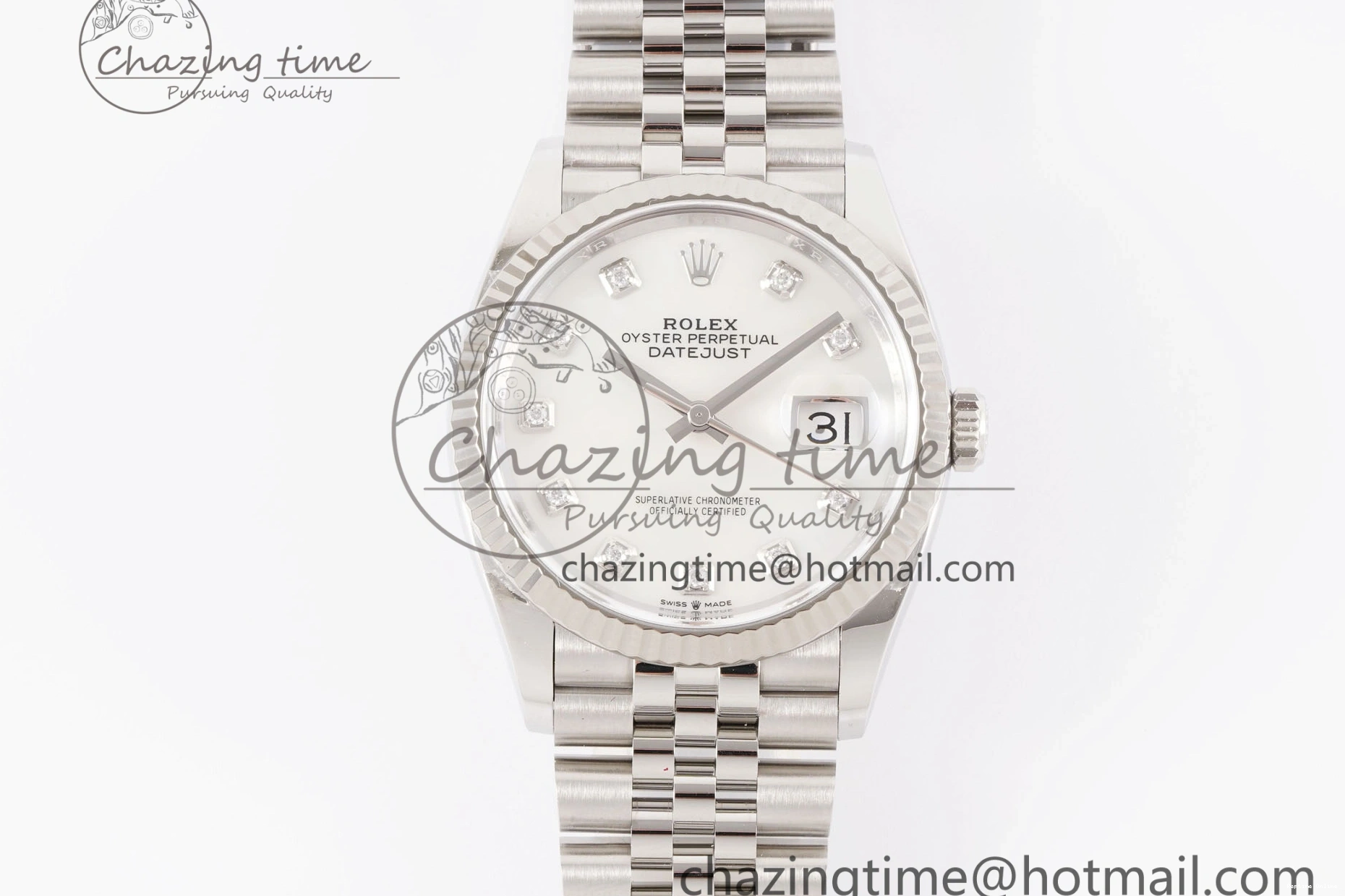 0419 DateJust 36 126234 Clean 1:1 Best Edition 904L Steel White MOP Diamonds Dial on Jubilee Bracelet VR Youthful 1992